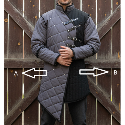 Witcher Grey and black Gambeson : Ren faire Costume