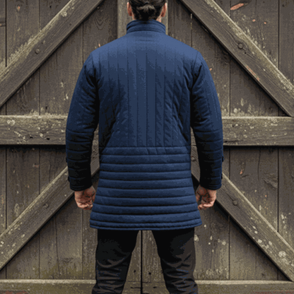 Quilted Gambeson : Historical Navy blue Costume , Halloween Gift