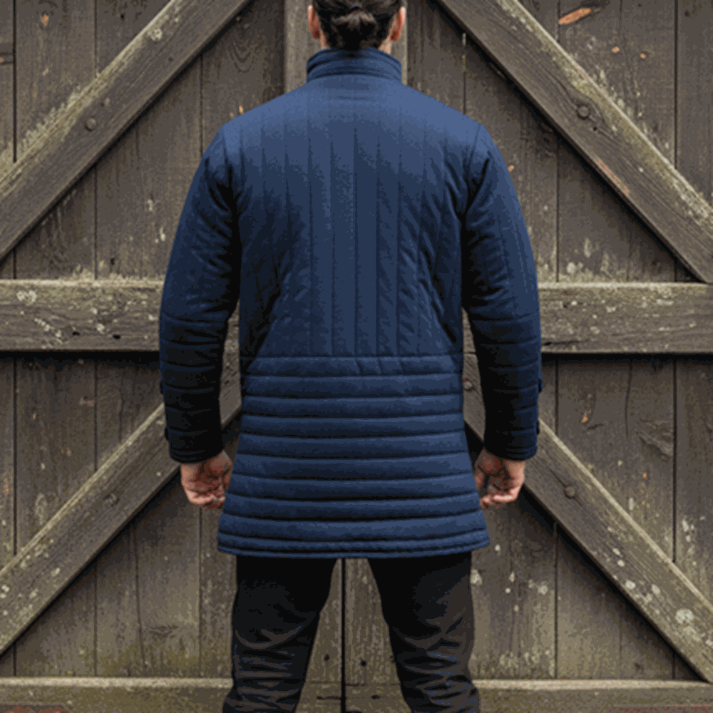 Quilted Gambeson : Historical Navy blue Costume , Halloween Gift