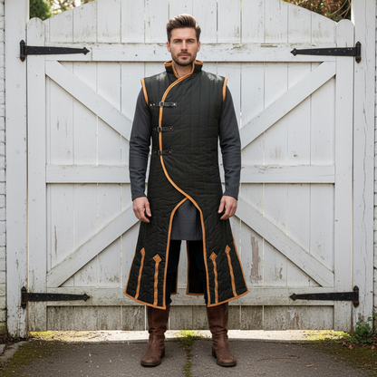 Medieval Sleeveless Gambeson Long Length | LARP & Halloween Costume