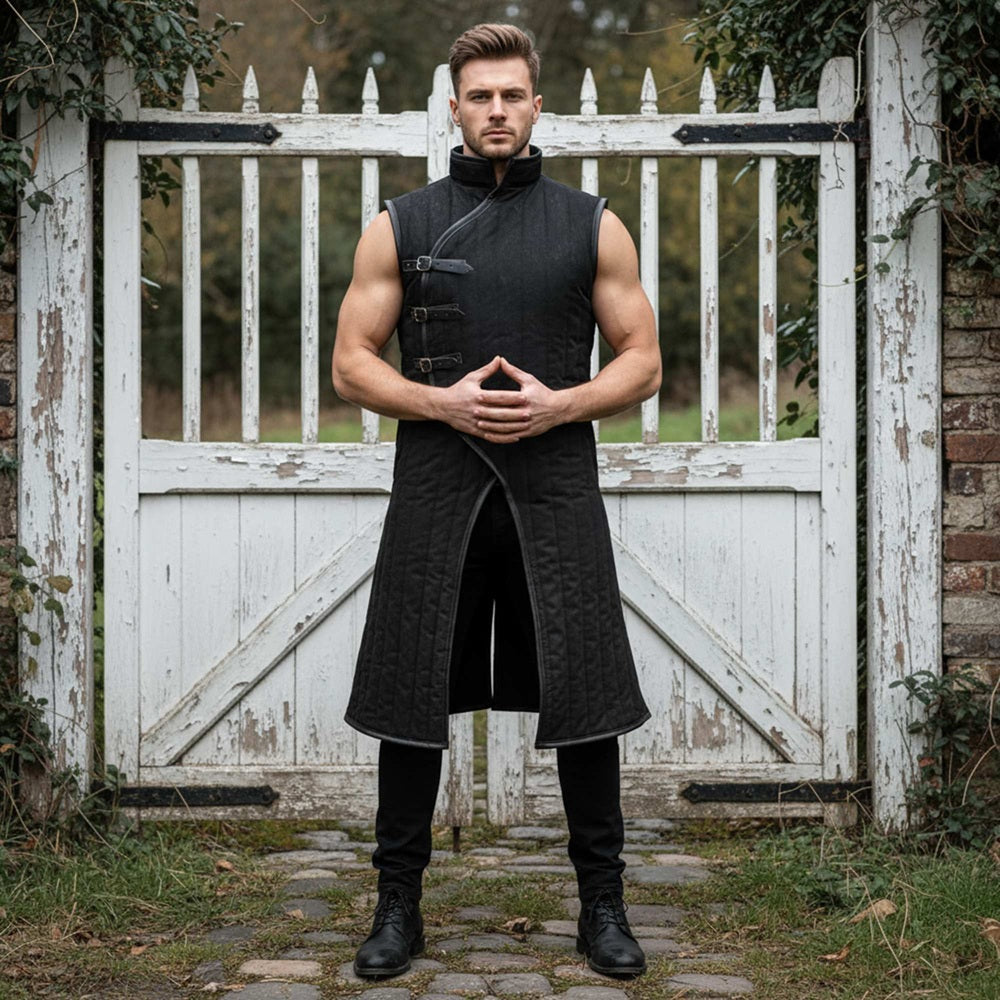 Sleeve less Gambeson : Royal Blue Padded Costume , Halloween gifts