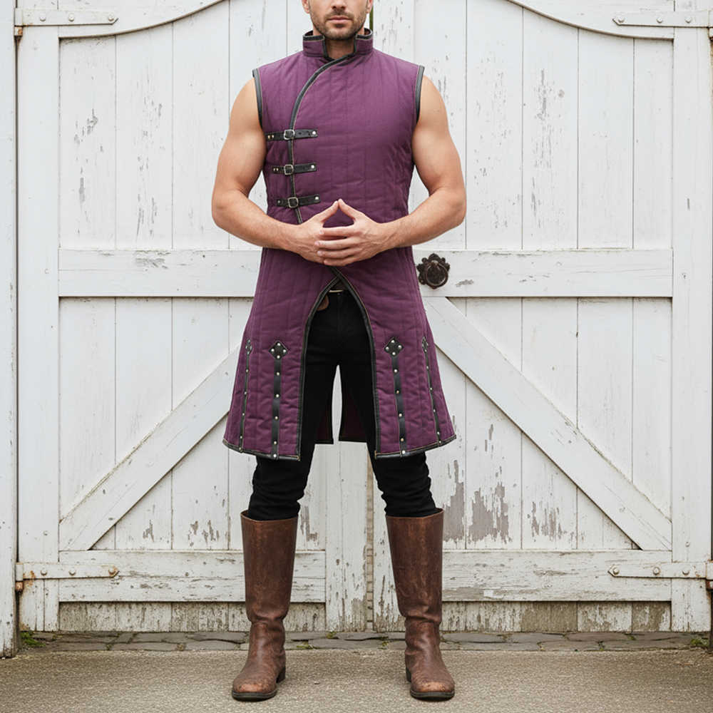 Medieval Sleeveless Gambeson Long Length | LARP & Halloween Costume
