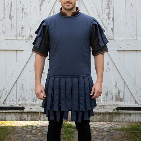 Royal Blue Roman Subarmalis Costume: Military Legion SPQR Armor - Halloween Costume