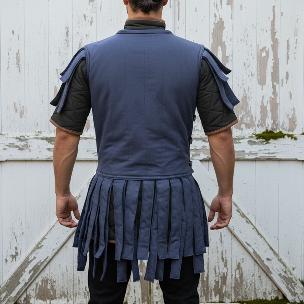 Royal Blue Roman Subarmalis Costume: Military Legion SPQR Armor - Halloween Costume