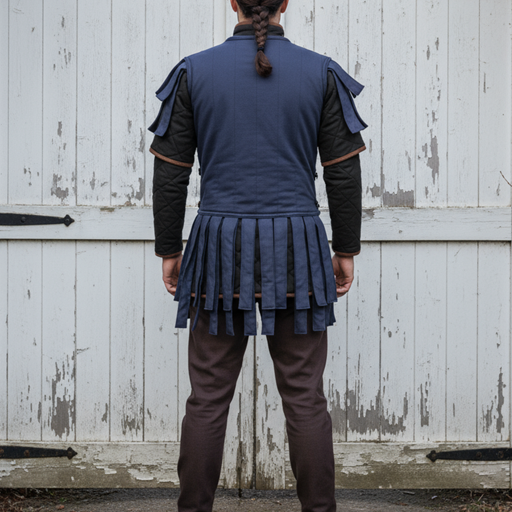 Royal Blue Roman Subarmalis Costume: Military Legion SPQR Armor - Halloween Costume