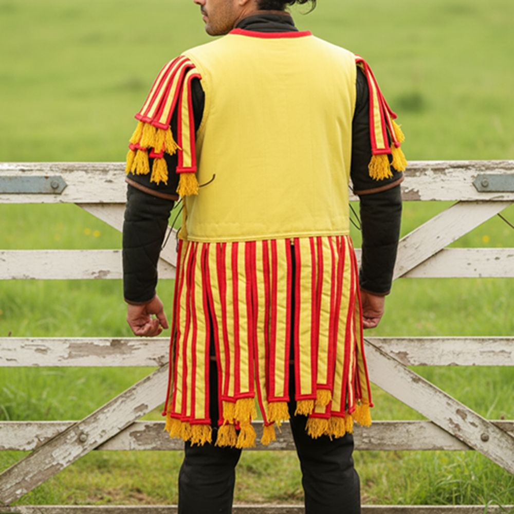 Yellow  Roman Subarmalis: Cotton Padded Armor, Ren-faire Costume
