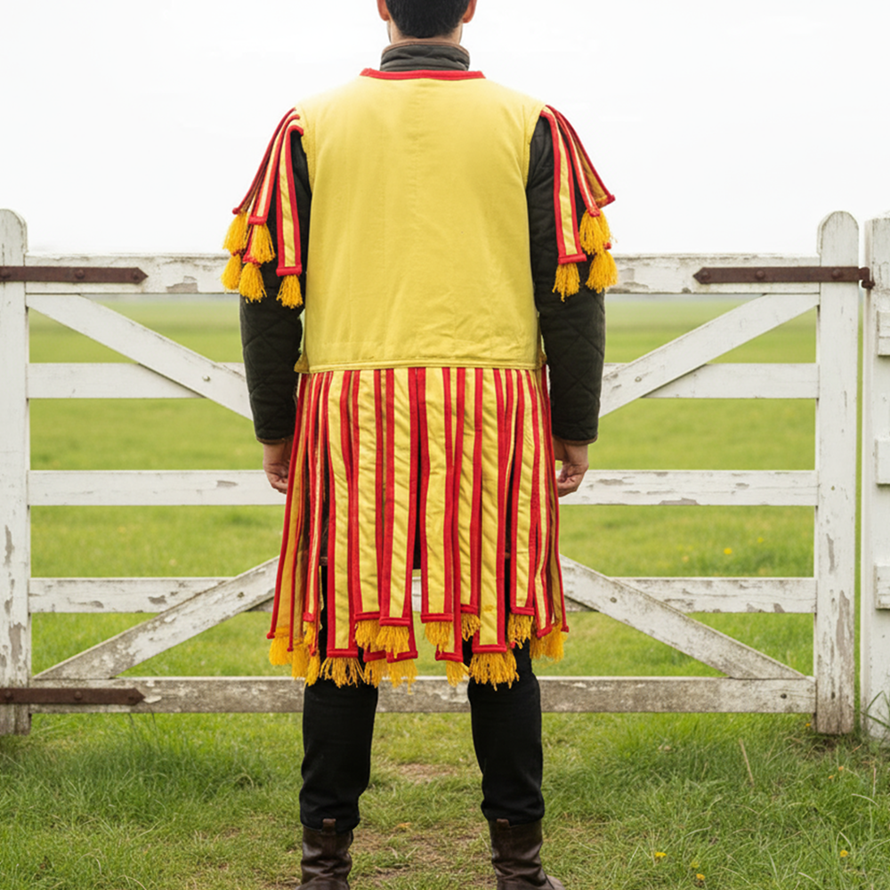 Yellow  Roman Subarmalis: Cotton Padded Armor, Ren-faire Costume