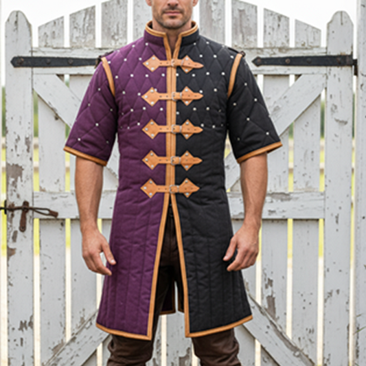 Twin Color Ren faire Costume ,  Viking Gambeson ,