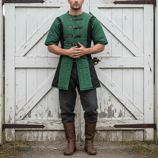 Twin Color Medieval Gambeson, Renaissance fair Costume