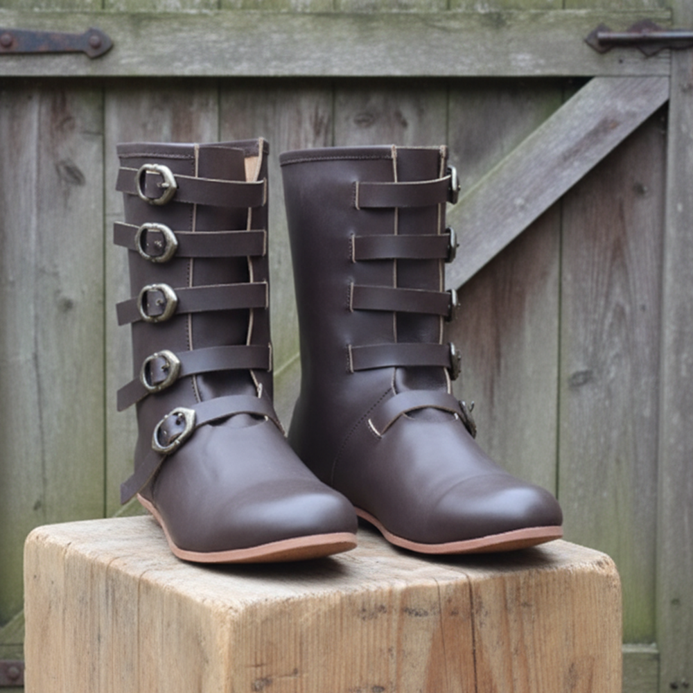 Medieval Leather Boot , Ren Faire Costume , LARP, Pirate Cosplay