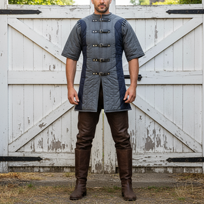 Twin Color Medieval Gambeson, Renaissance fair Costume