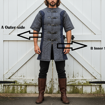 Twin Color Medieval Gambeson, Renaissance fair Costume
