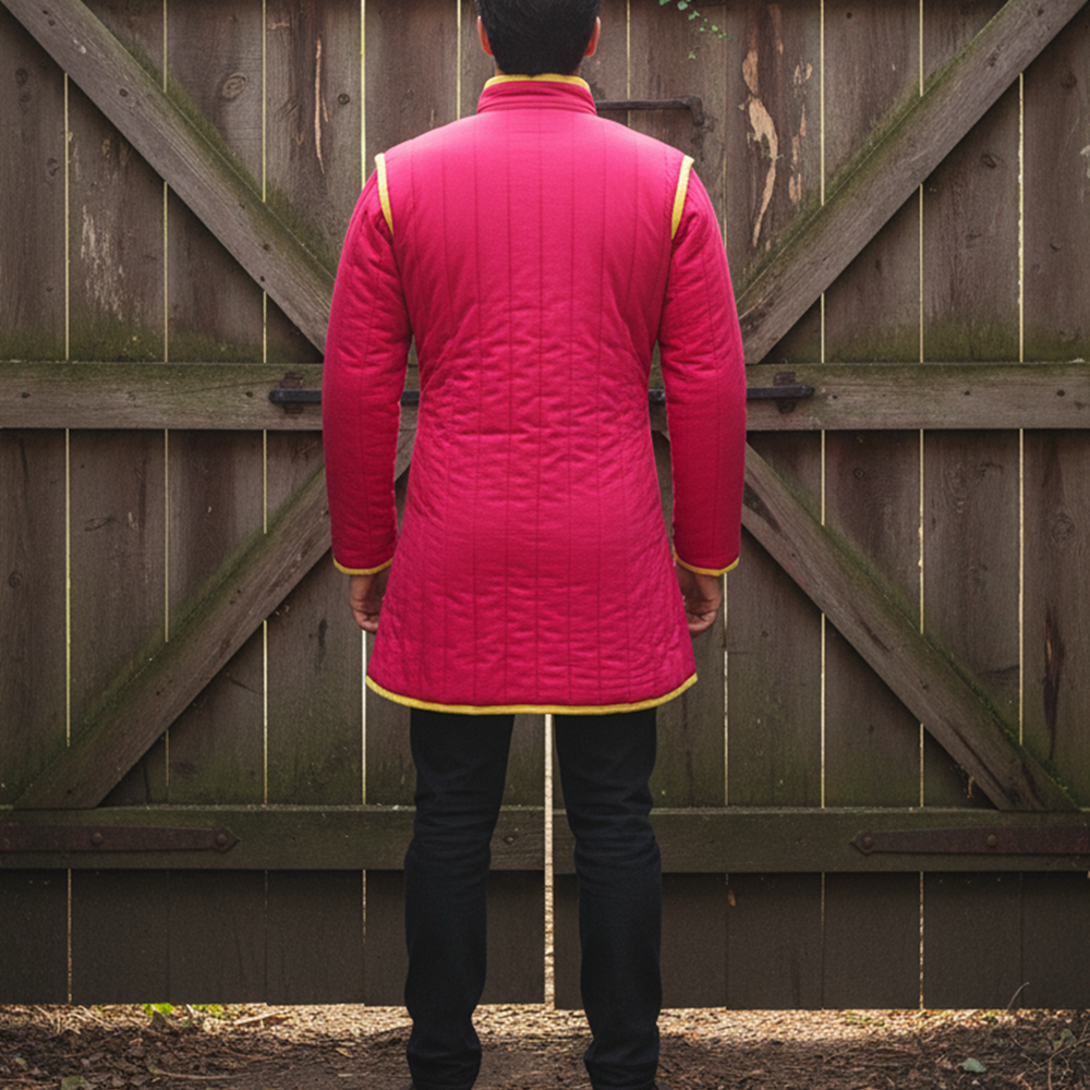 Red Cotton Gambeson – LARP & Renaissance Costume