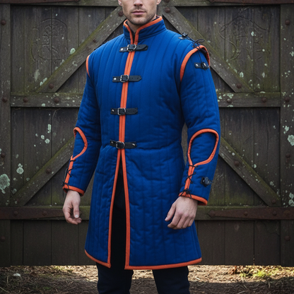Red Cotton Gambeson – LARP & Renaissance Costume