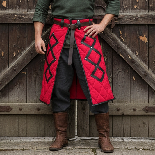 Medieval Gambeson Skirt, Larp & SCA Costume , Cotton Padded Skirt