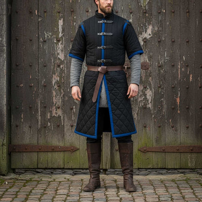 Ren Faire Gambeson : Quilted Costume , Cotton Padded Dress