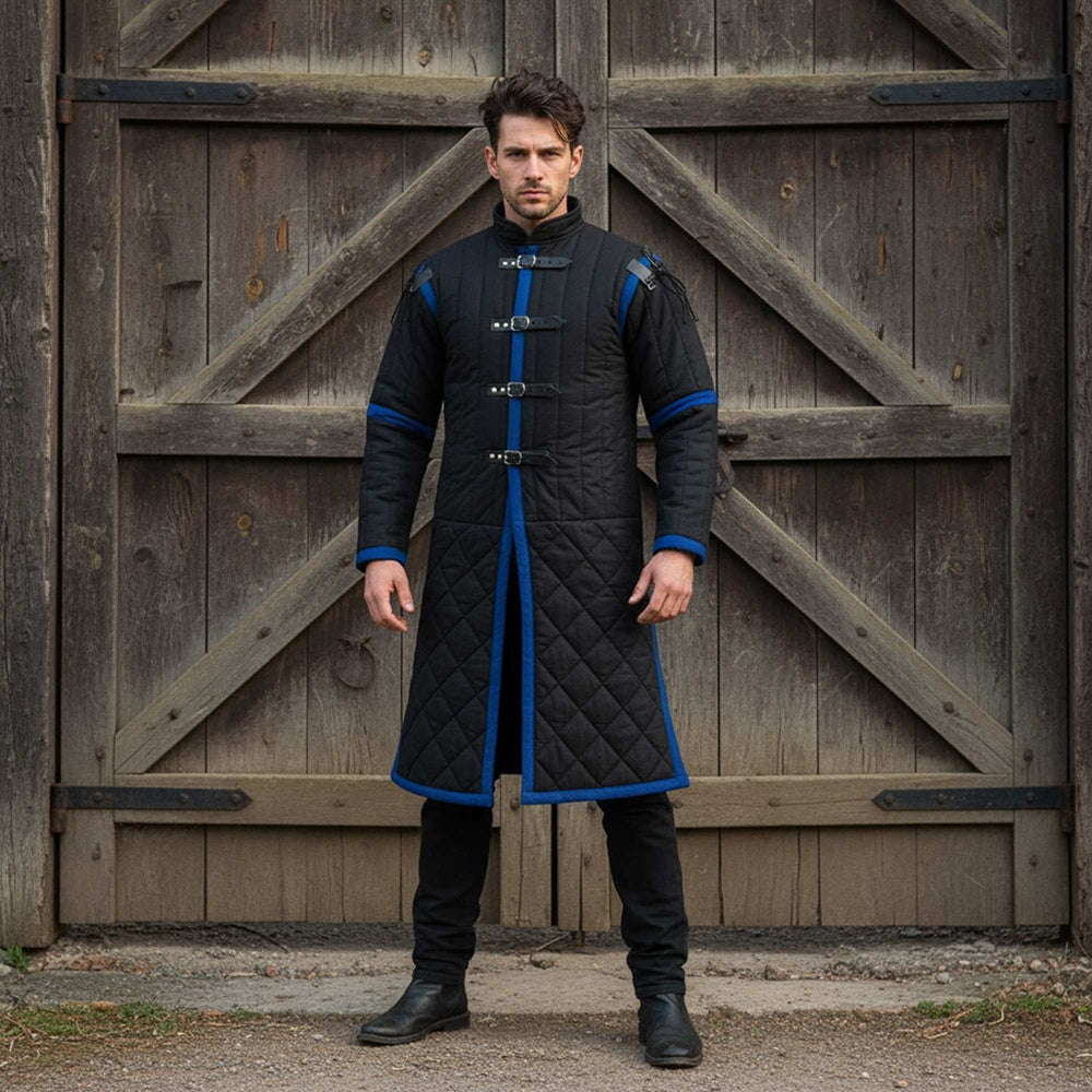Ren Faire Gambeson : Quilted Costume , Cotton Padded Dress
