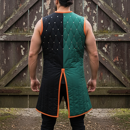 Sleeveless Ren Faire Gambeson, Medieval Padded Costume