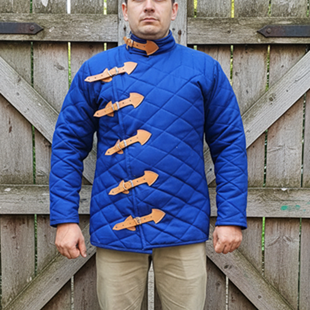 Medieval Gambeson Armor - Blue Padded Jacket Costume