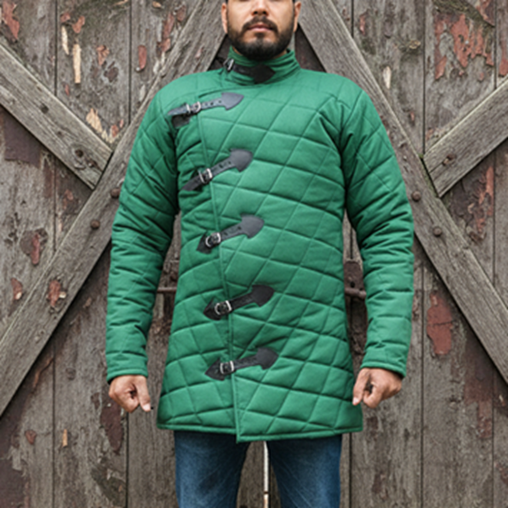 Medieval Gambeson Armor - Blue Padded Jacket Costume