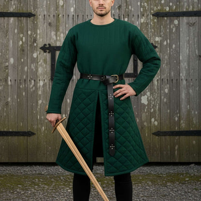 Quilted Gambeson : Ren faire Brown Costume For LARP Event