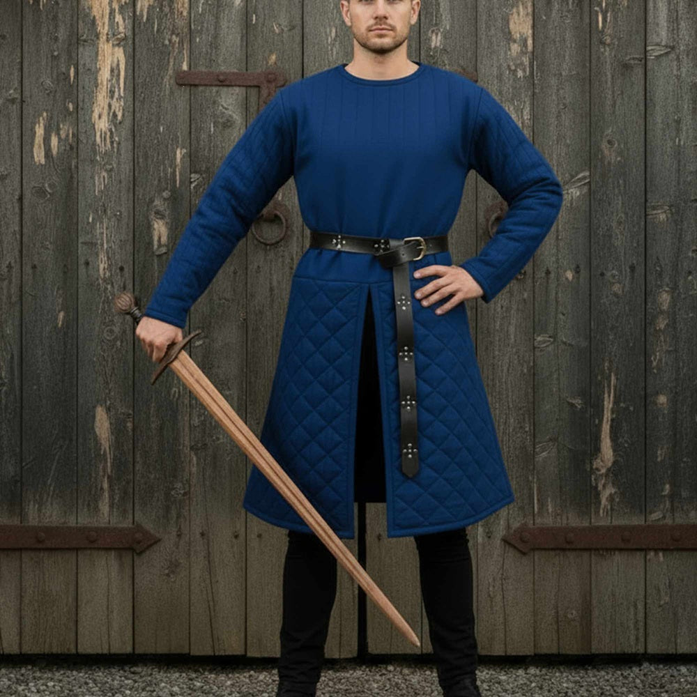 Quilted Gambeson : Ren faire Brown Costume For LARP Event