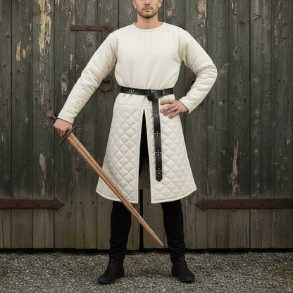 Quilted Gambeson : Ren faire Brown Costume For LARP Event