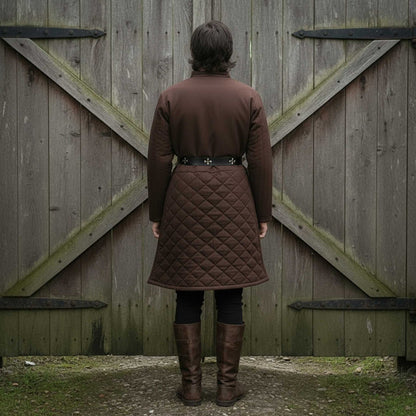 Quilted Gambeson : Ren faire Brown Costume For LARP Event