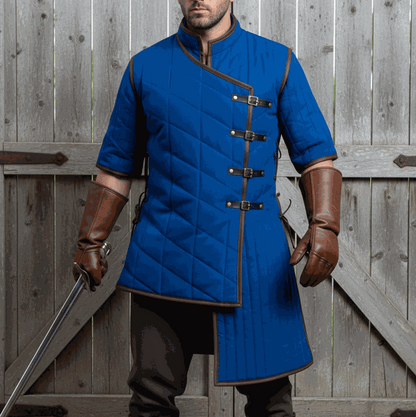 Ren faire Armour Gambeson : Royal Blue Padded Costume
