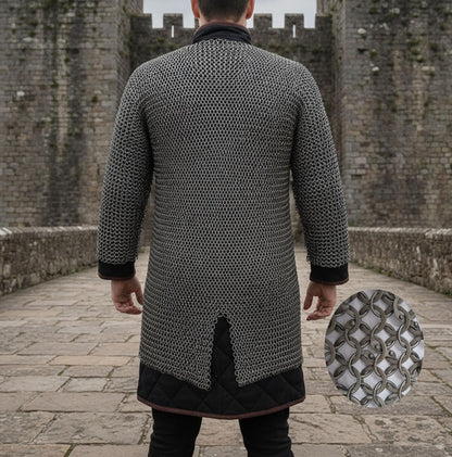 Medieval Knight Chainmail Shirt – 9mm Round Riveted with Washers