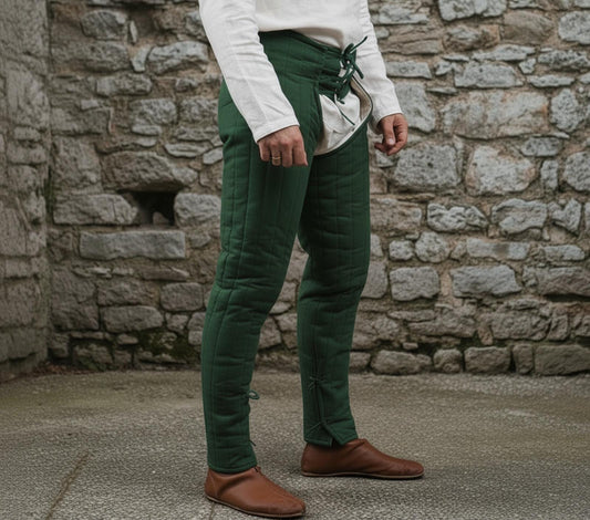Quilted Cotton Armor Chausses – Medieval Padded Leggings