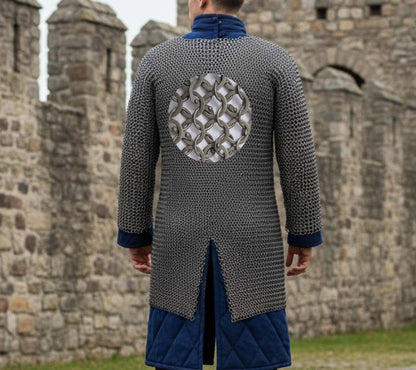Medieval Chainmail Shirt Full Sleeve – 9mm Riveted Rings with Washers