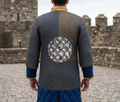 Chainmail Hauberk Shirt – 9mm Round Riveted Rings with Washers