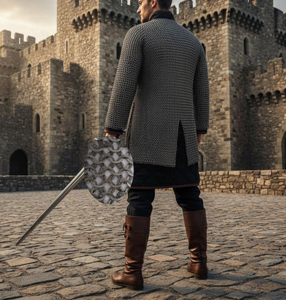 Medieval Chainmail Shirt – 9mm Flat Riveted Rings with Solid Washers