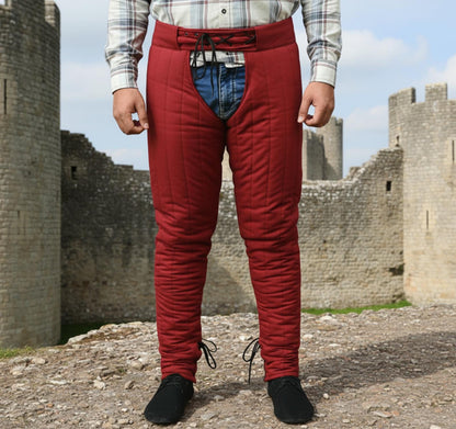 Quilted Cotton Armor Chausses – Medieval Padded Leggings