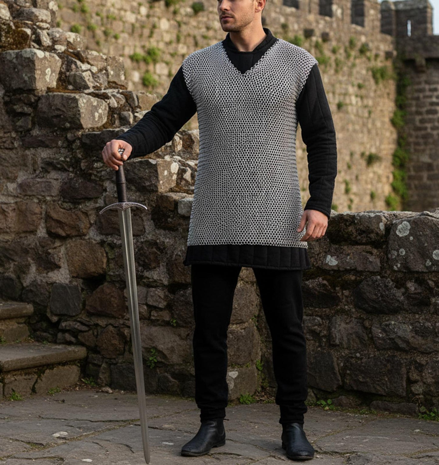 Sleeveless Butted Chainmail Shirt | Renaissance Fair Armor